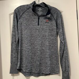 Coliseum Virginia Cavaliers 1/4 Quarter Zip Long Sleeve Pullover Gray Black Sz M